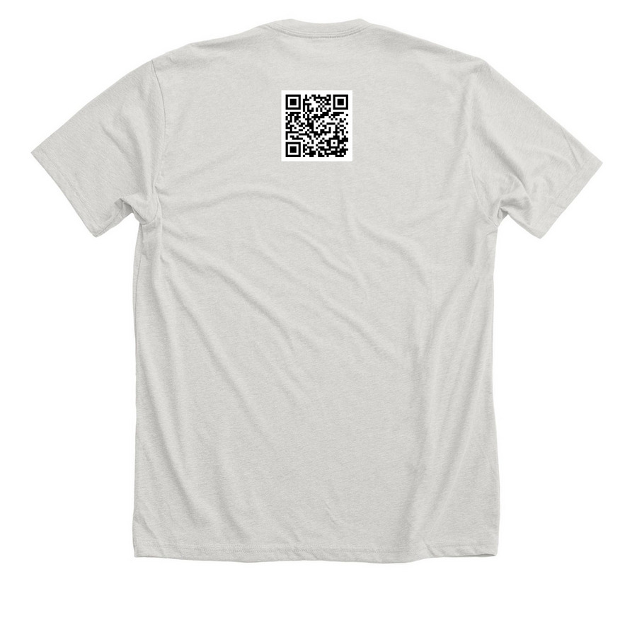 Save Lewis Logo Red, a Heather Cement Premium Unisex Tee (back-view)