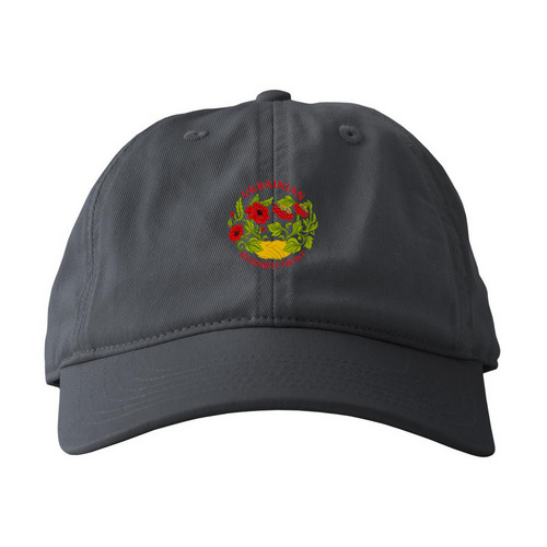 Ukrainian Solidarity Front Hat, a Charcoal Printed Eco Baseball Cap