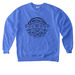 Dogwood Fiber Trail Shirts - Black Logo, a Flo Blue Comfort Colors Crewneck Sweatshirt