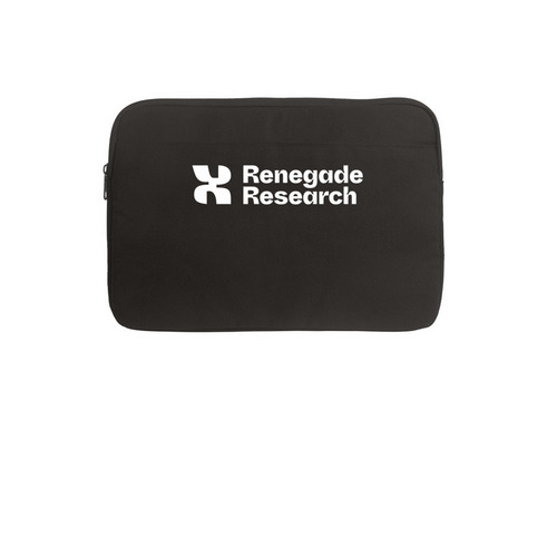 Renegade Research Laptop Sleeve Fundraiser 1, a Black Canvas Laptop Sleeve