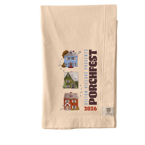 Porchfest Blanket, a Ivory Comfort Colors Blanket
