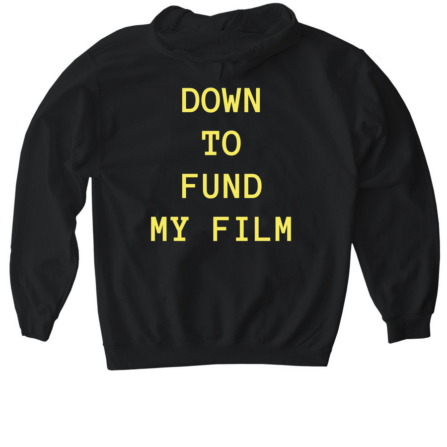 GROUP CROWD FUNDING, a Black Gildan Softstyle Pullover Hoodie (back-view)