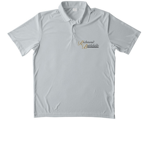 Save Our Battlefields!, a Silver Unisex Performance Polo