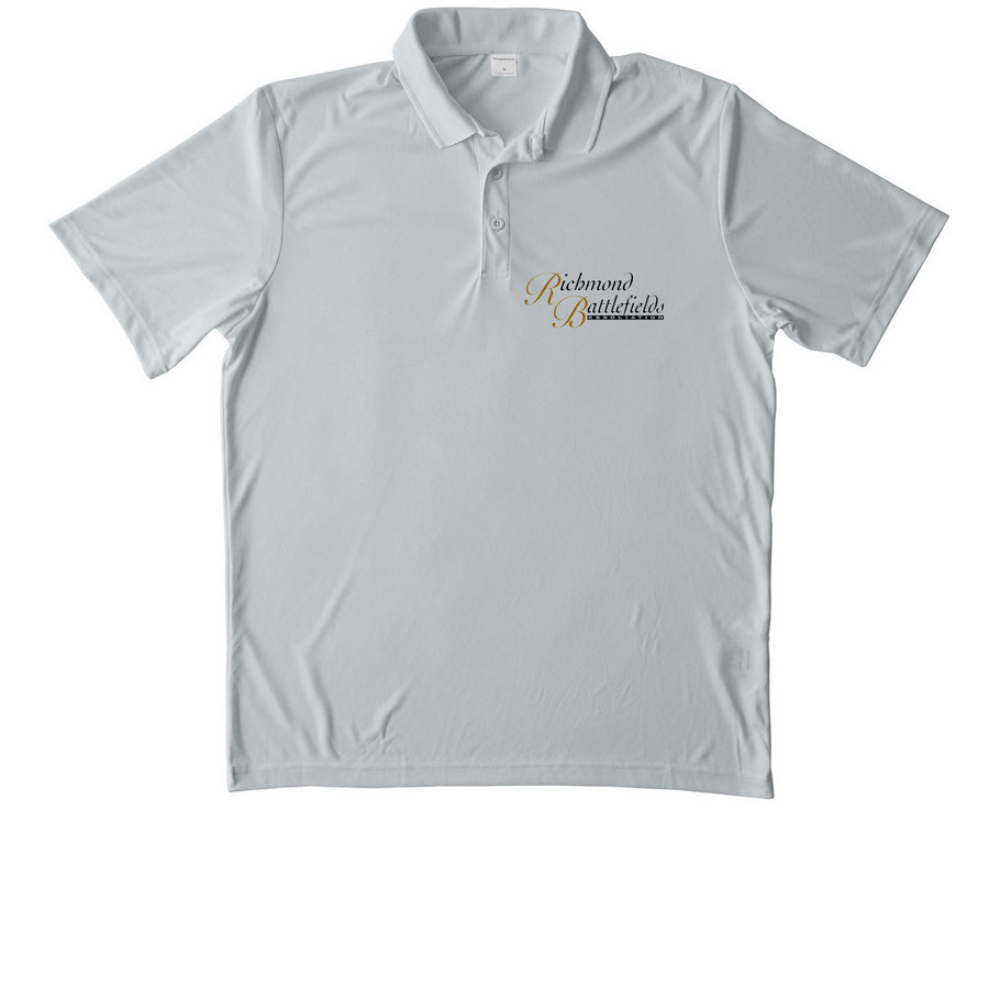 Save Our Battlefields!, a Silver Unisex Performance Polo