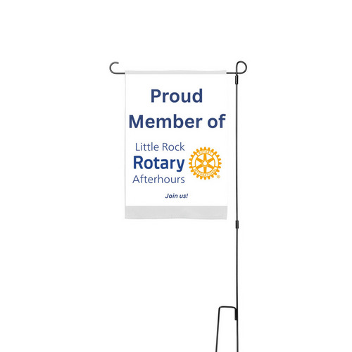 Yard Flag & Stand, a White 12" x 18" Yard Flag with Stake