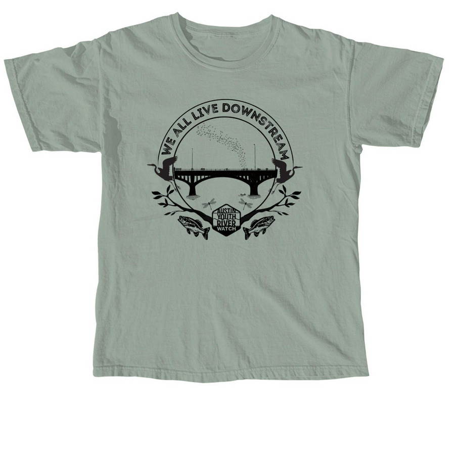 We All Live Downstream, a Bay Comfort Colors Unisex Tee