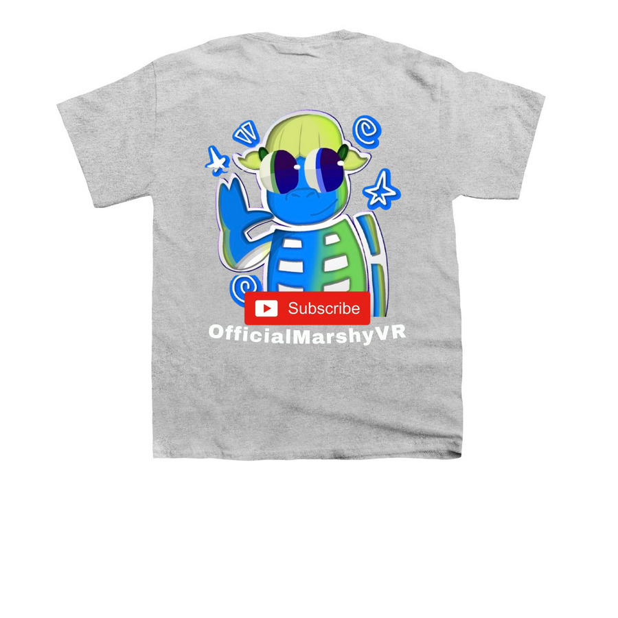 Original Marshy Merch, a Sport Grey Youth Unisex Tee (back-view)