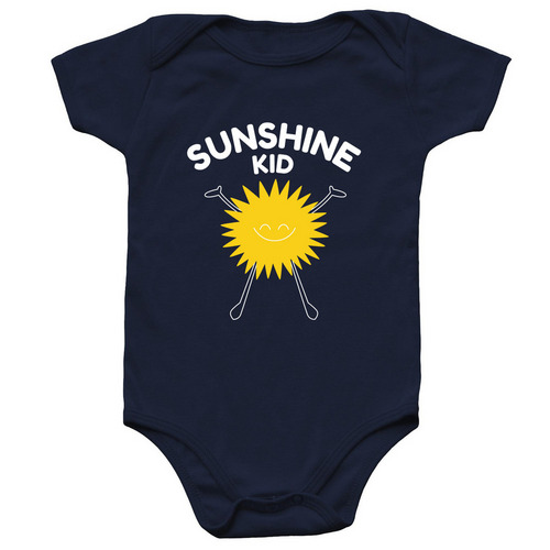 Sunshine Kid Onesie, a Navy Infant Onesie