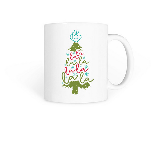 Fa La La - Tree Mug, a White Coffee Mug