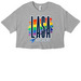 LASA rainbow paint strokes apparel, a Athletic Heather Women?s Cropped Cotton Tee