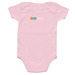 Hail Kale, a Pink Infant Onesie (back-view)