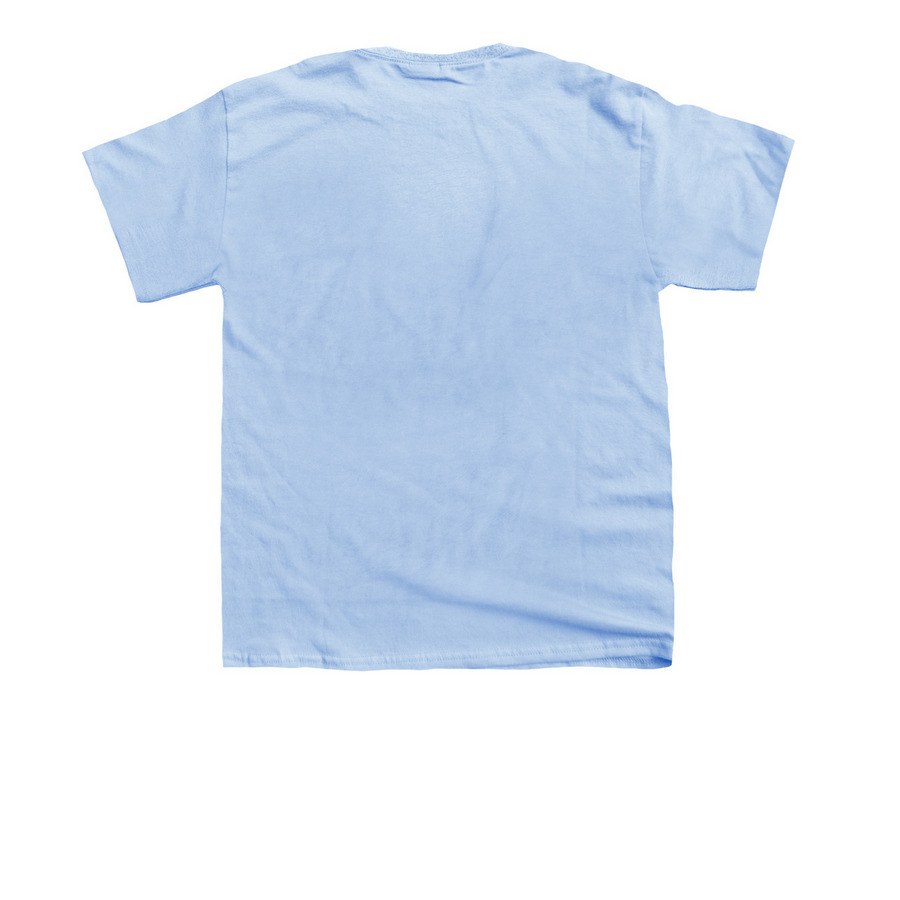 You Are Here, a Light Blue Youth Unisex Tee (back-view)