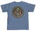 The Coin Vandal, a Blue Jean Comfort Colors Unisex Tee (back-view)