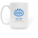 Mugs: 50th Birthday, a White Large Coffee Mug (back-view)