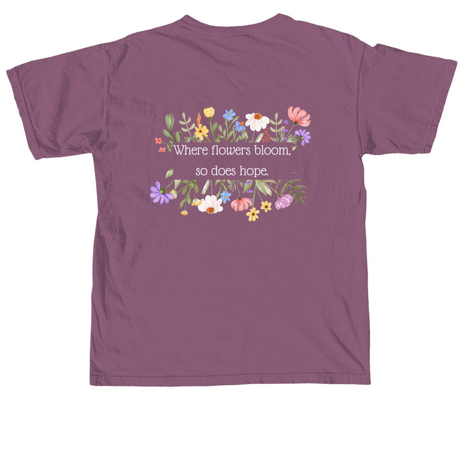 SUNY Upstate Spring Shirt, a Berry Comfort Colors Unisex Tee (back-view)