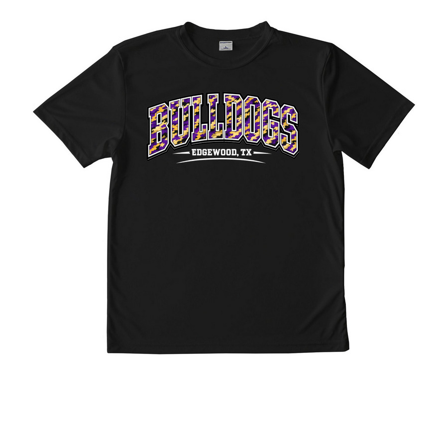 Bulldogs Purple+Gold Camo White, a Black Youth Performance Tee