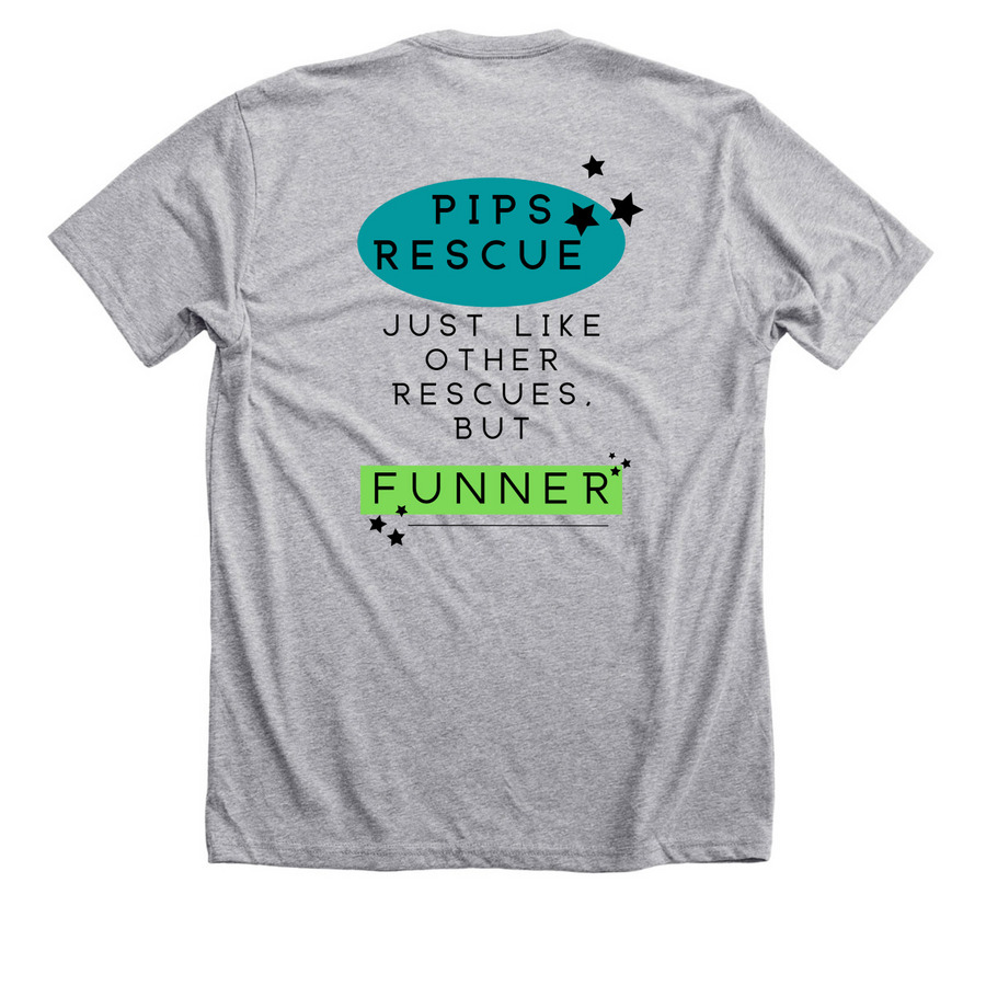 PIPs Rescue....Funner!, a Athletic Heather Premium Unisex Tee (back-view)