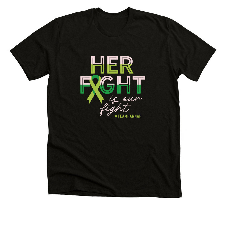Her Fight is Our Fight, a Black Heather Premium Unisex Tee