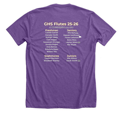 Grissom Flutes 25/26, a Heather Team Purple Premium Unisex Tee