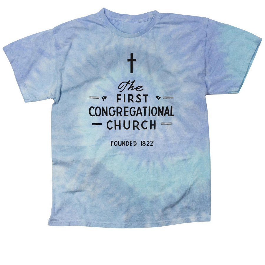 FCC Vintage Sign in Tie Dye, a Lagoon Classic Tie Dye Tee
