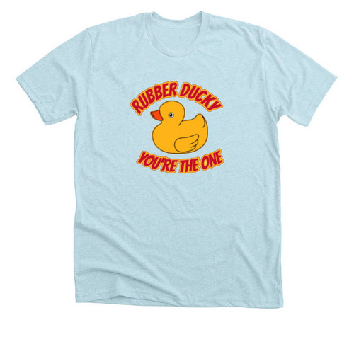 RUBBER DUCKY YOU'RE THE ONE, a Heather Ice Blue Premium Unisex Tee