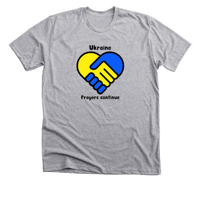 Support Ukraine Relief Work, a Athletic Heather Premium Unisex Tee