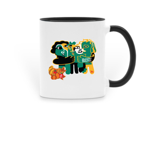 Holiday Helpings Mug, a Black Two-Tone Ceramic Mug