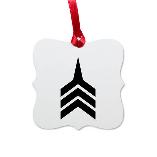 Christmas Ornament, a White Aluminum Square Ornament
