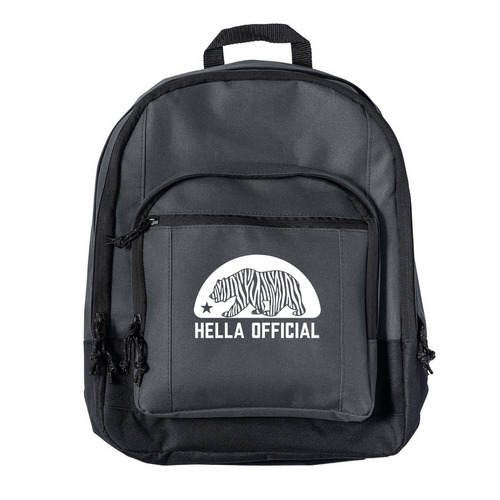 Hella Official Bear Backpack!, a Dark Charcoal Everyday Backpack