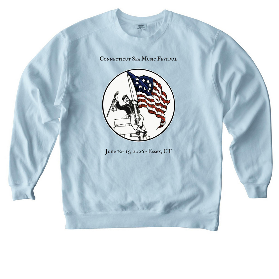 2026 CT SMF Shirts - Light Colors / Dark Logo, a Chambray Comfort Colors Crewneck Sweatshirt