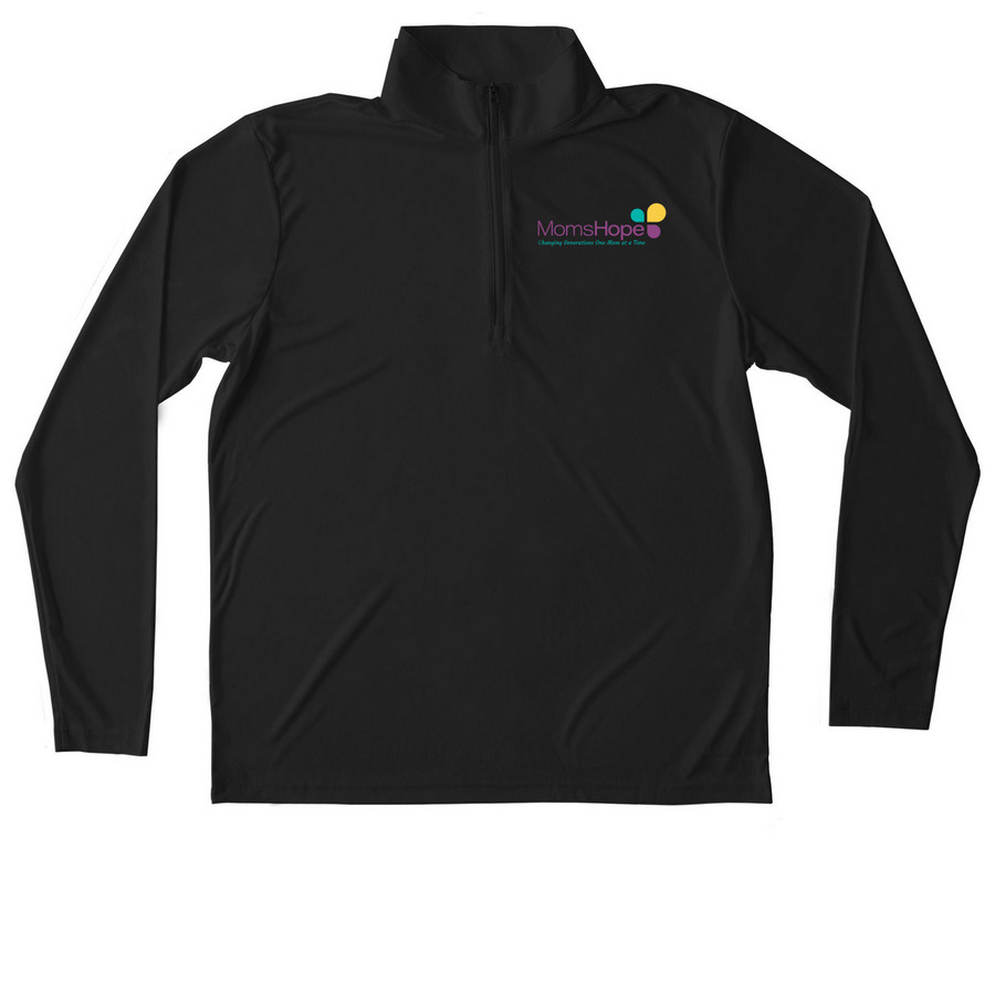 MomsHope Unisex Performance 1/4 Zip, a Black Unisex Performance Quarter Zip Pullover