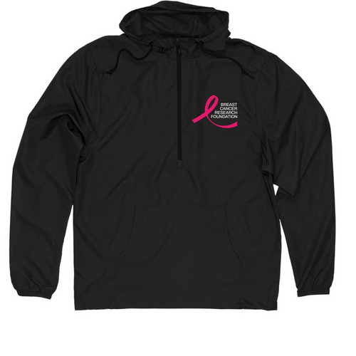 BCRF Outerwear, a Black Quarter-Zip Windbreaker
