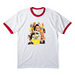 Summer House, a White/ Red Cotton Ringer Tee