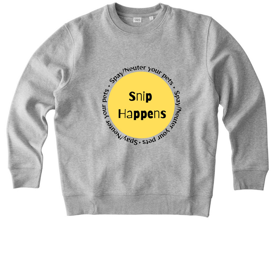 Spay/Neuter Your Pets T-Shirt, a Heather Grey Stanley/Stella Unisex Changer 2.0 Crewneck Sweatshirt