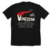 Venesom Shirt, a Solid Black Blend Premium Unisex Tee (back-view)
