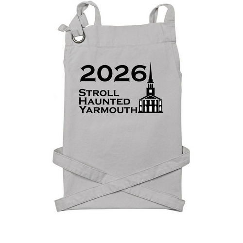 SHY 2026 - Black Logo Apron, a Silver Cotton Canvas Pocket Apron