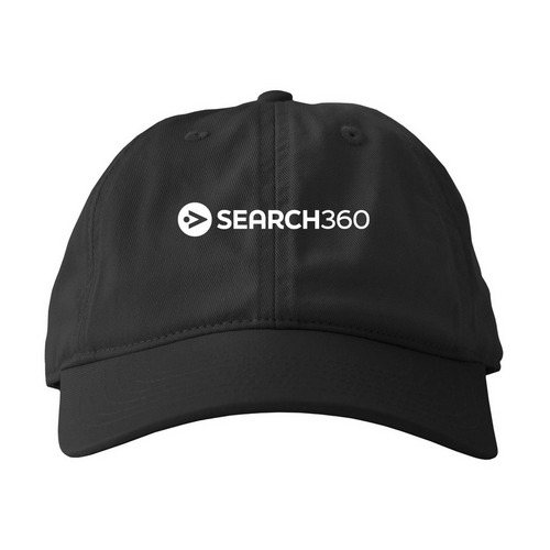 Search360 Baseball Cap, a Black Printed Eco Baseball Cap