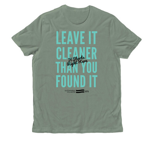 Leave It Clean - Shirts, a Matcha Green Allmade Organic Cotton Unisex Tee