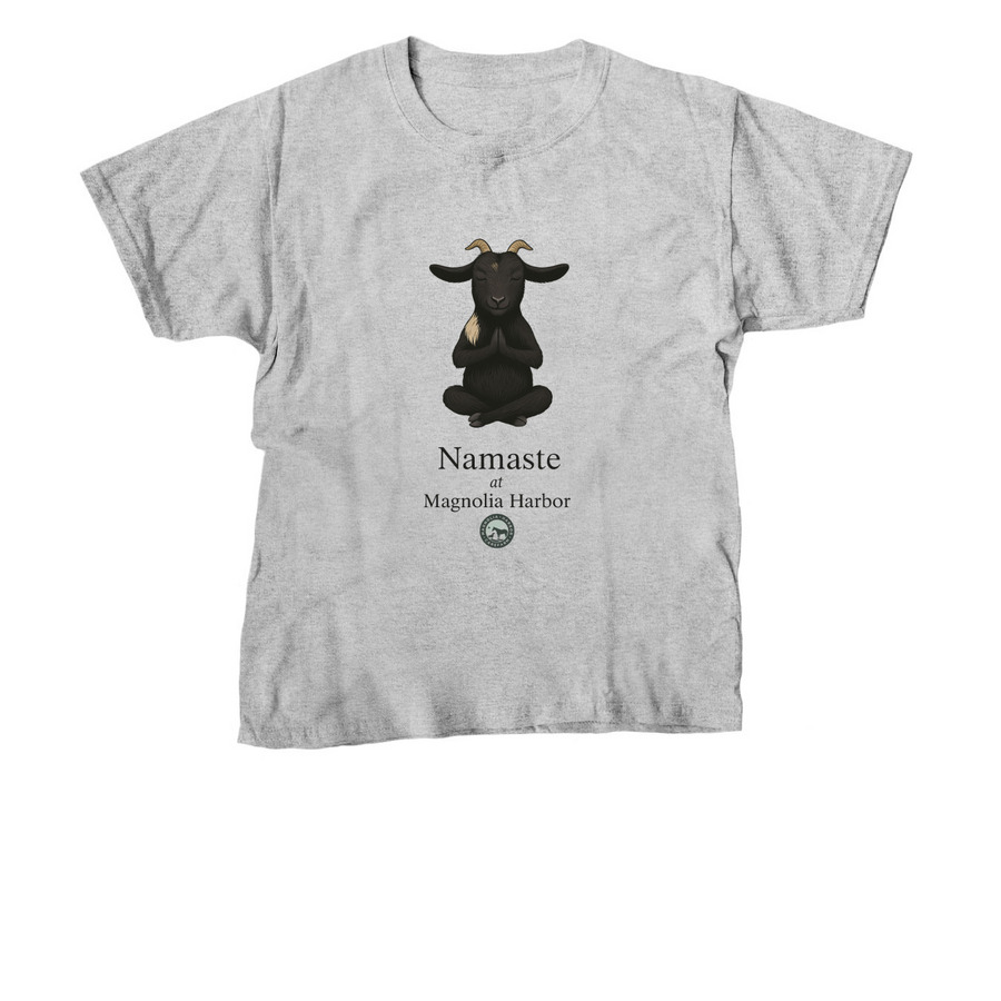 Namaste at Magnolia Harbor, a Sport Grey Youth Unisex Tee