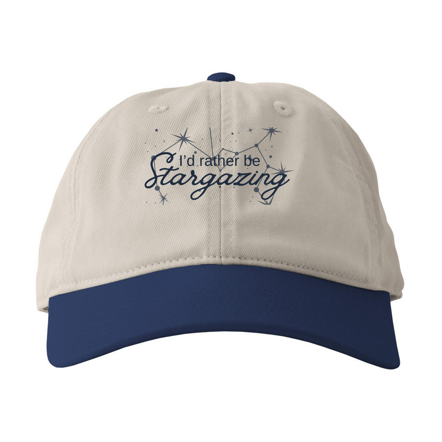 I'd Rather Be Stargazing Hats&nbsp;, a Oyster/ Pacific Printed Eco Baseball Cap