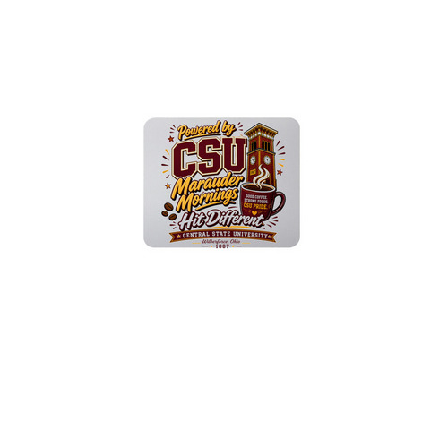 MARAURDER MORNINGS MOUSE PAD, a White Full Color Mouse Pad