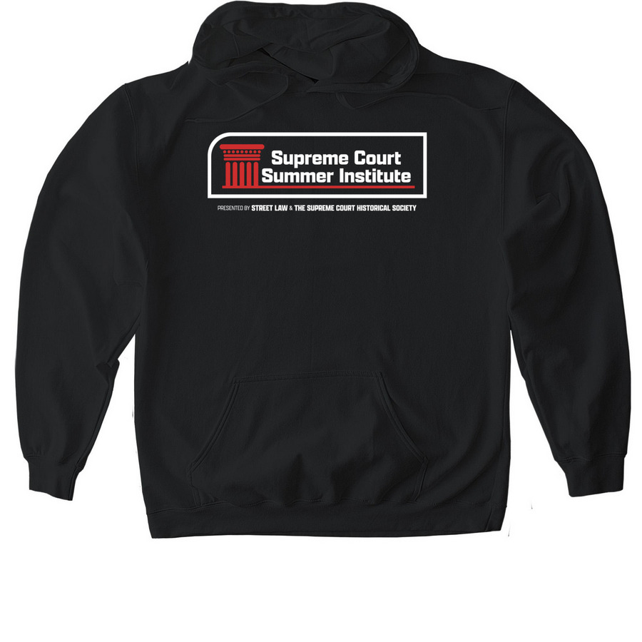 Supreme Court Summer Institute Hoodies, a Black Gildan Softstyle Pullover Hoodie