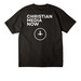 Christian Media Now, a Black Unisex Heavyweight Tee (back-view)