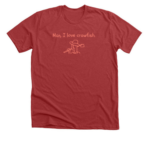 Crawfish Tee, a Heather Canvas Red Premium Unisex Tee