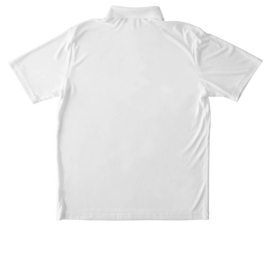 St. Stephen's UCC Polo Shirt, a White Unisex Performance Polo (back-view)