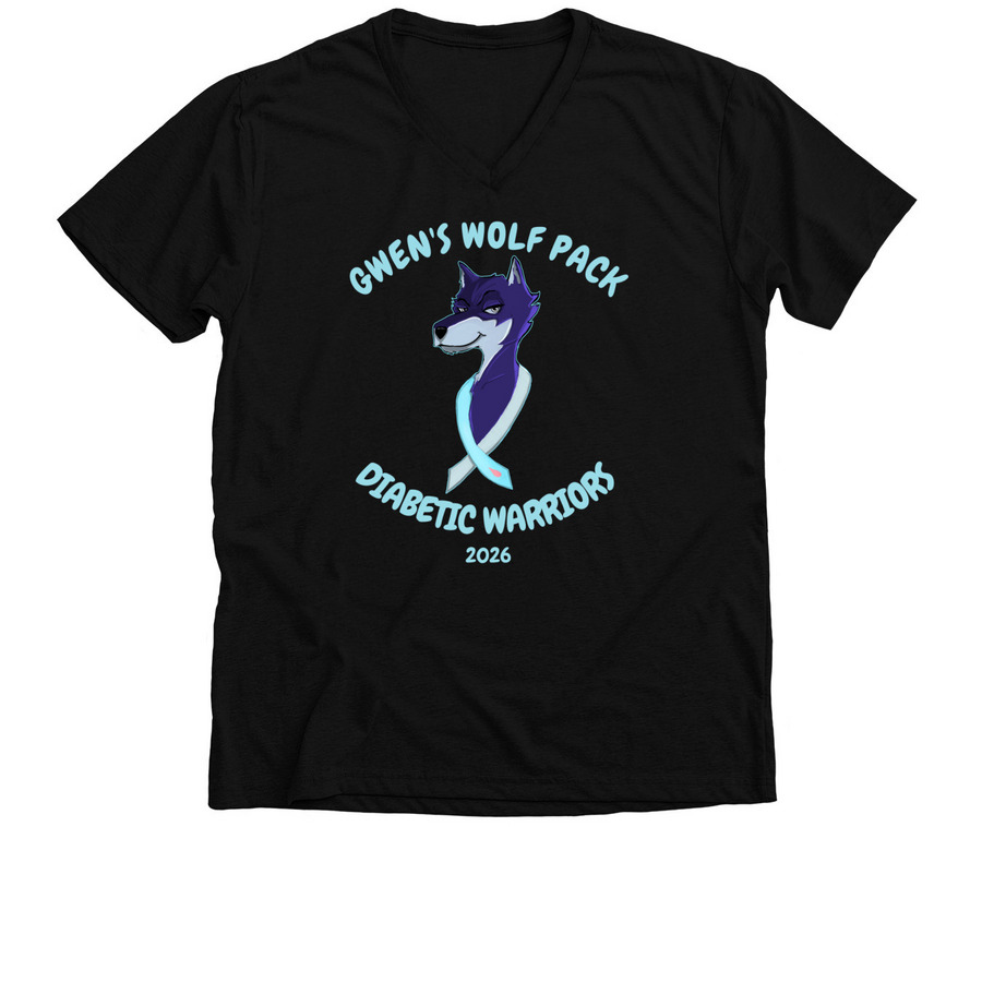 Diabetic Walk 2026, a Solid Black Blend Premium V-Neck Tee