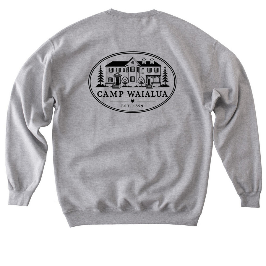 Camp Waialua Sweatshirts, a Sport Grey Softstyle Crewneck Sweatshirt (back-view)