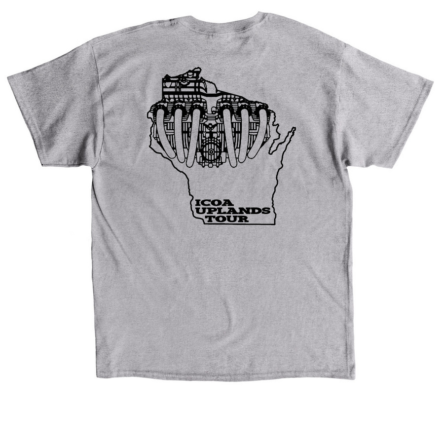 ICOA - WI Uplands Tour, a Sport Grey Classic Unisex Tee (back-view)