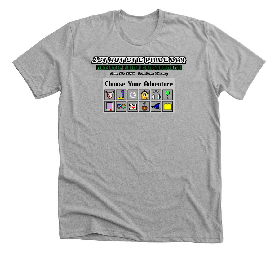 It's Dangerous to Go Alone, Take This (Front), a Athletic Heather Premium Unisex Tee