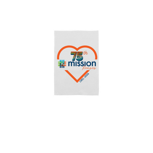 Love Mission, a White 12" x 18" Yard Flag